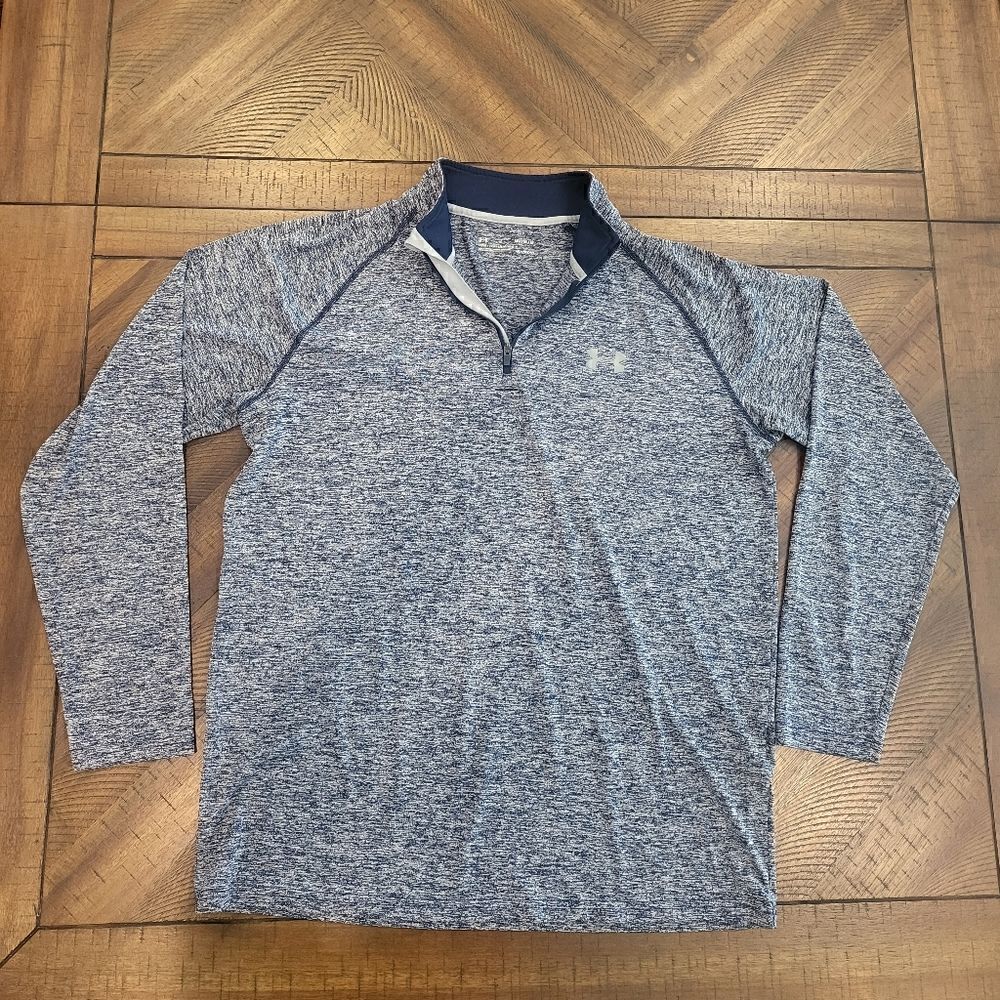 Under Armour Partial Zip Blue Jacket Medium